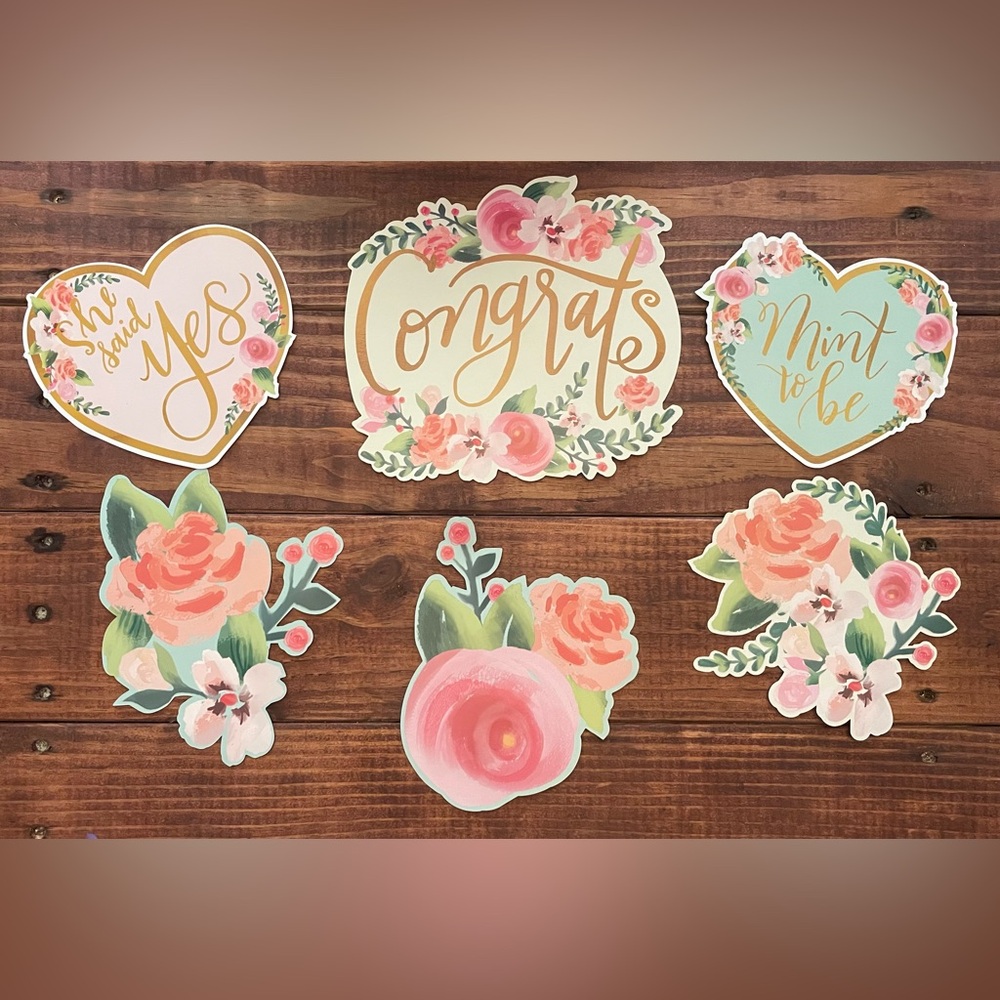 Bridal Shower Decorations Set of 12